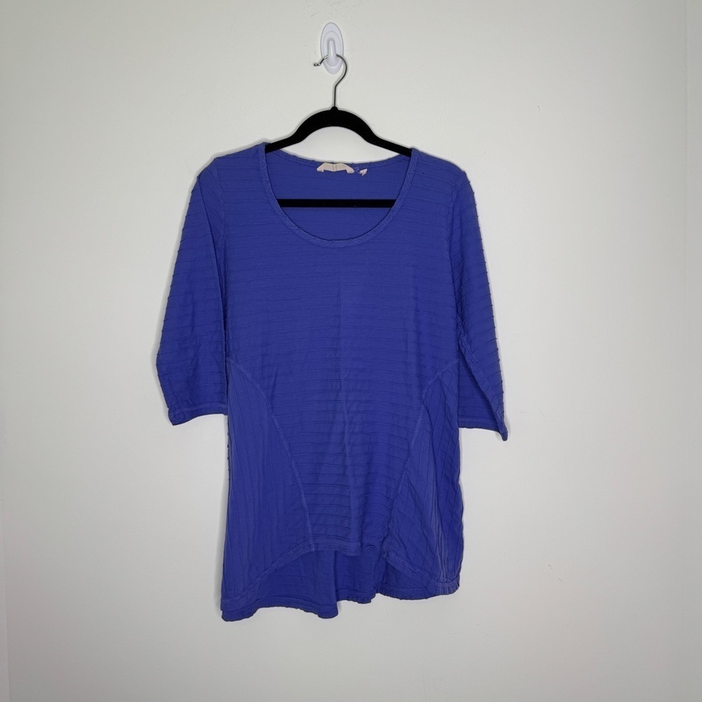 Soft Surroundings Purple Textured Top S - Picture 1 of 8
